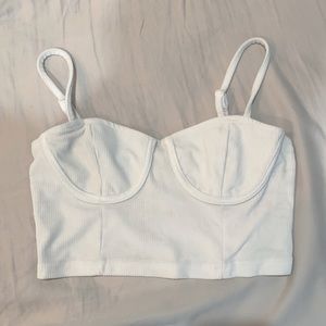 white ribbed tank top